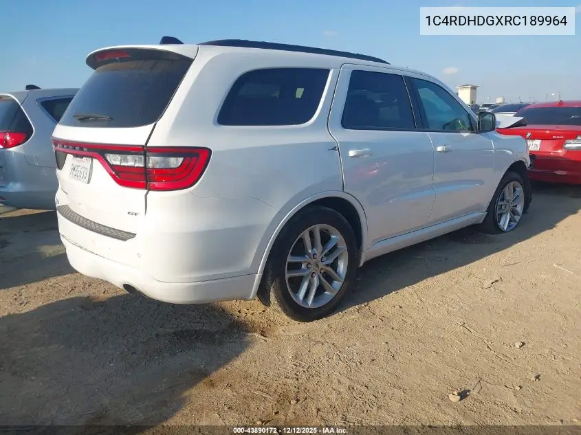 1C4RDHDGXRC189964 2024 Dodge Durango Gt Plus Rwd