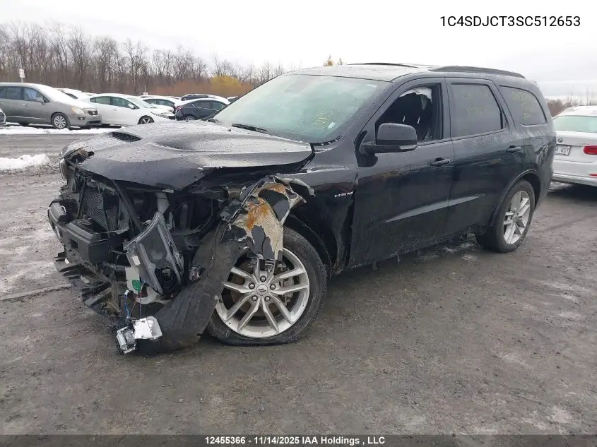1C4SDJCT3SC512653 2025 Dodge Durango R/T