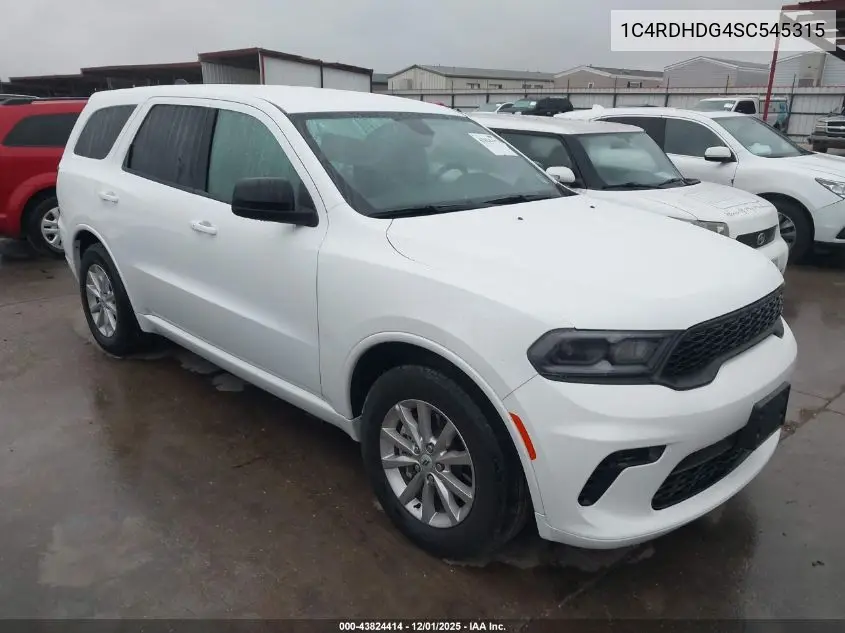 1C4RDHDG4SC545315 2025 Dodge Durango Gt Rwd