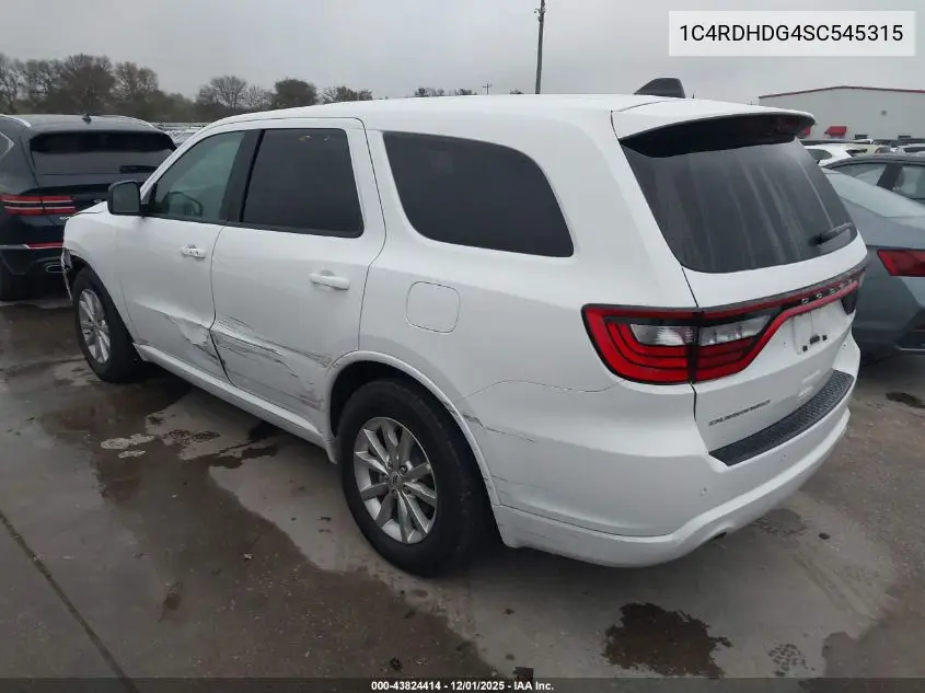 1C4RDHDG4SC545315 2025 Dodge Durango Gt Rwd