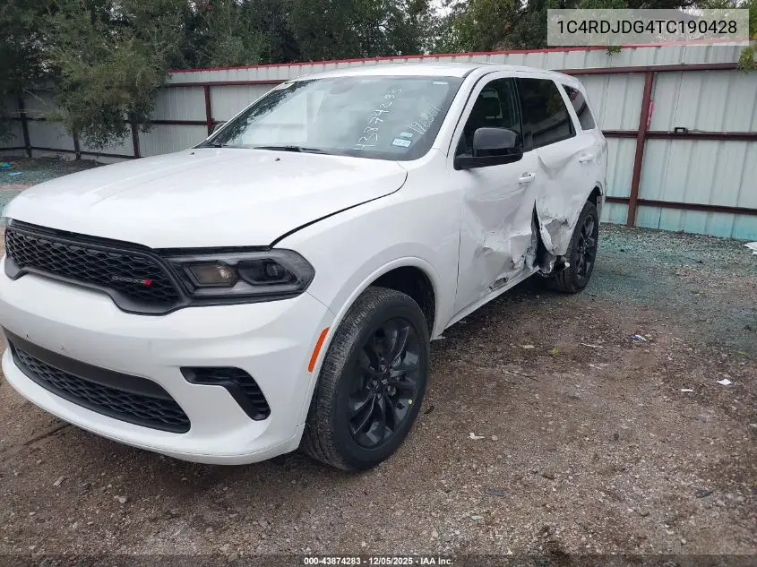 1C4RDJDG4TC190428 2026 Dodge Durango Gt Awd
