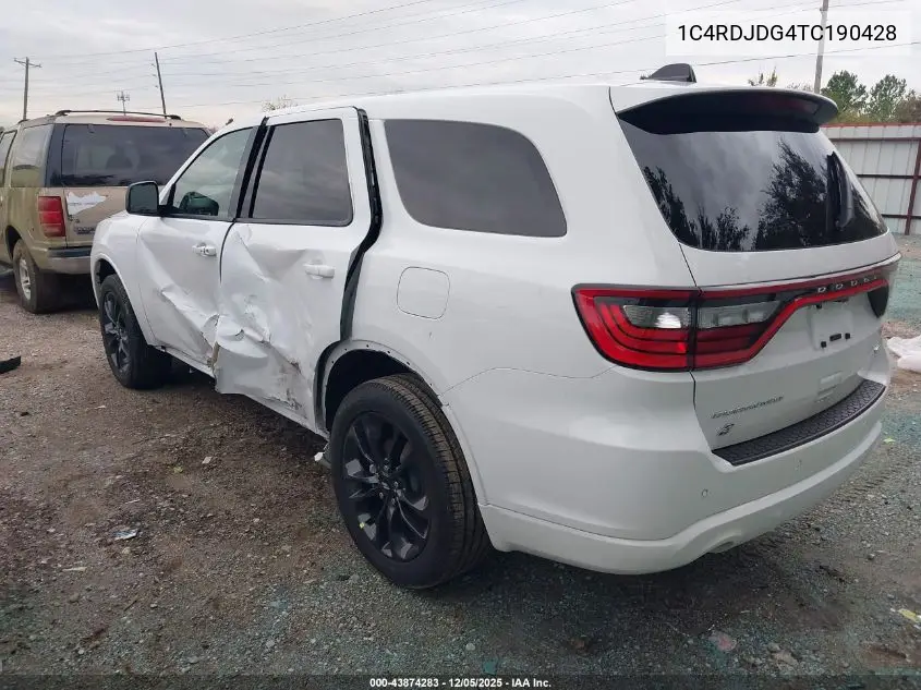 1C4RDJDG4TC190428 2026 Dodge Durango Gt Awd