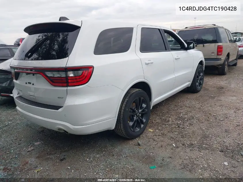 1C4RDJDG4TC190428 2026 Dodge Durango Gt Awd