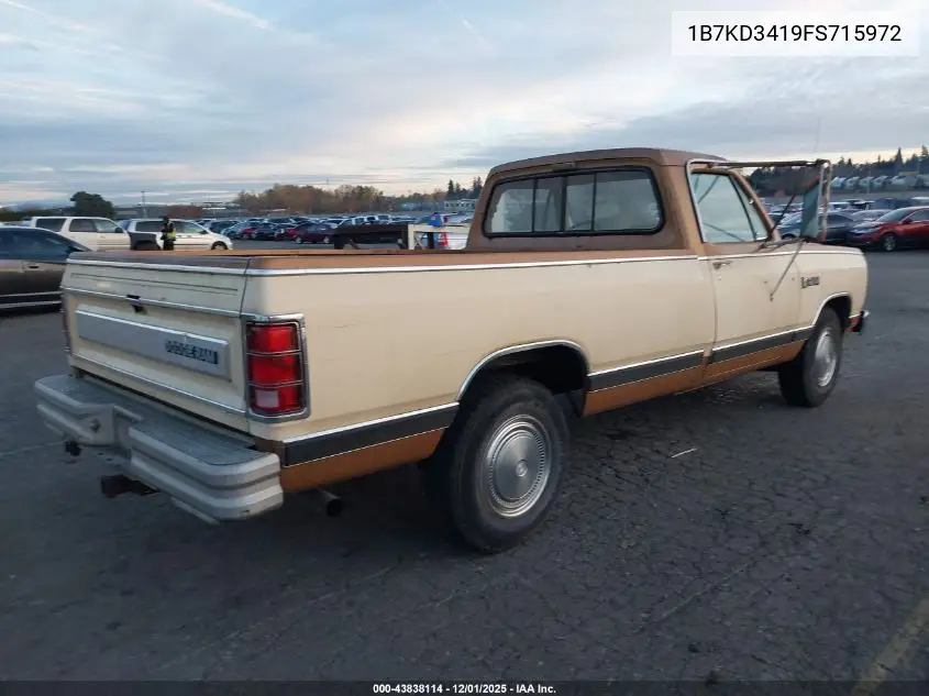 1B7KD3419FS715972 1985 Dodge D-Series D300/D350