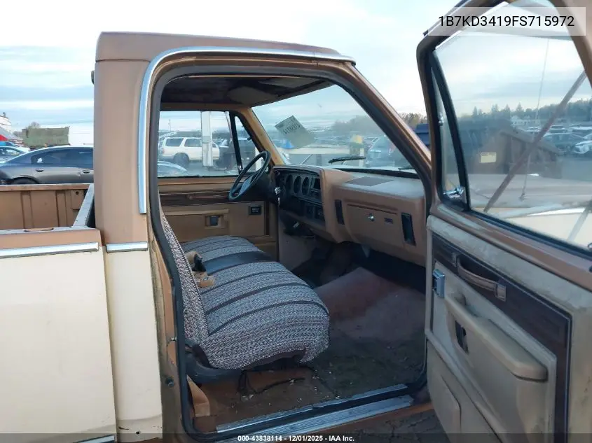1B7KD3419FS715972 1985 Dodge D-Series D300/D350