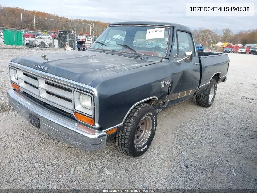 1B7FD04T4HS490638 1987 Dodge D-Series D100