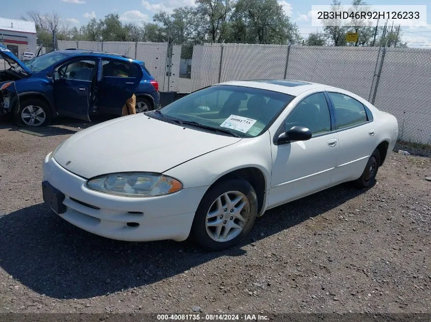 2B3HD46R92H126233 2002 Dodge Intrepid Se