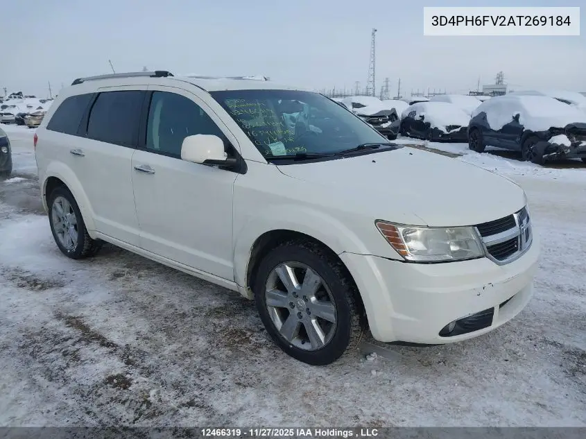 3D4PH6FV2AT269184 2010 Dodge Journey R/T
