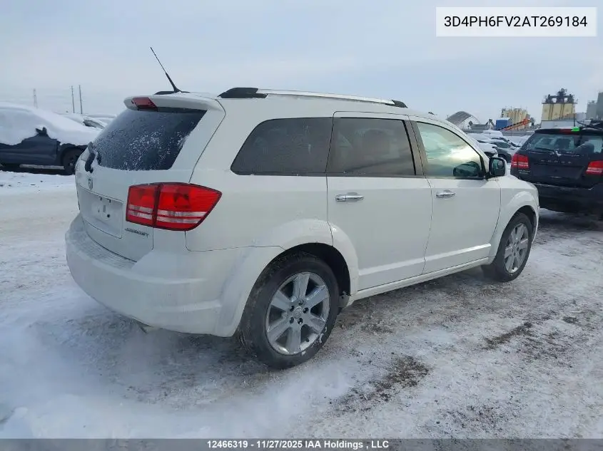 3D4PH6FV2AT269184 2010 Dodge Journey R/T