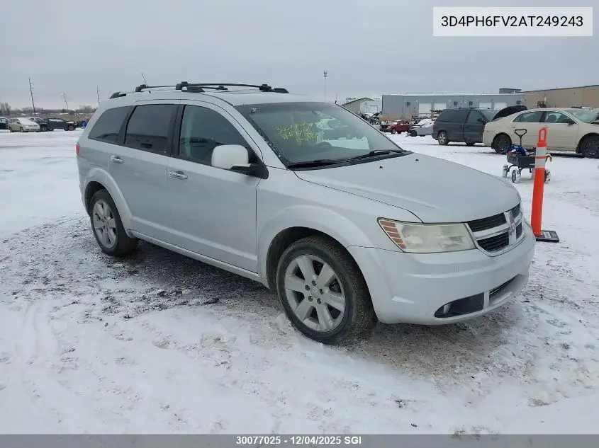 3D4PH6FV2AT249243 2010 Dodge Journey R/T