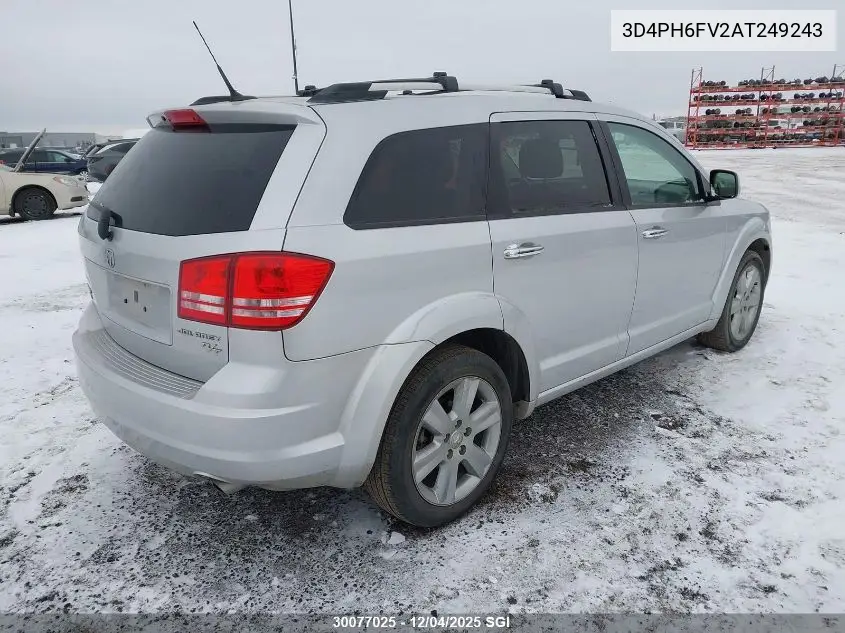 3D4PH6FV2AT249243 2010 Dodge Journey R/T
