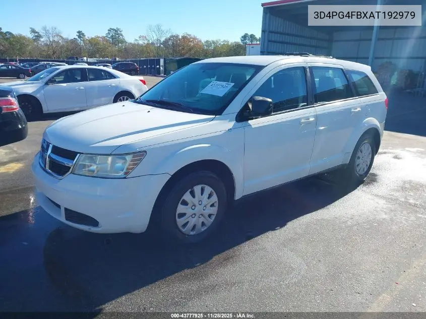 3D4PG4FBXAT192979 2010 Dodge Journey Se