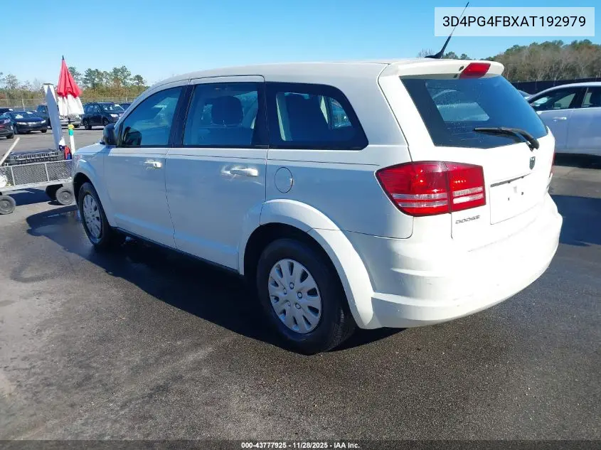 3D4PG4FBXAT192979 2010 Dodge Journey Se