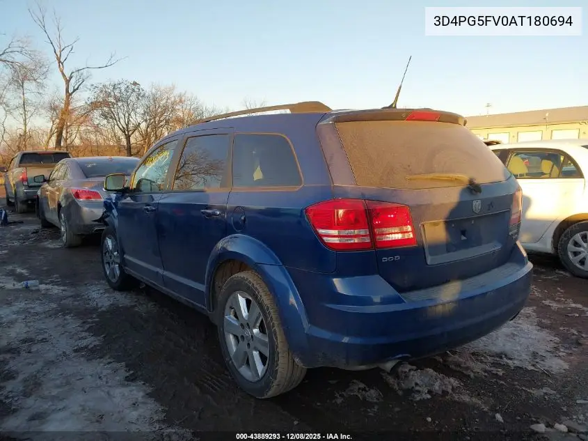 3D4PG5FV0AT180694 2010 Dodge Journey Sxt