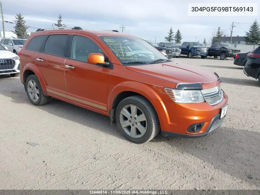 3D4PG5FG9BT569143 2011 Dodge Journey Sxt