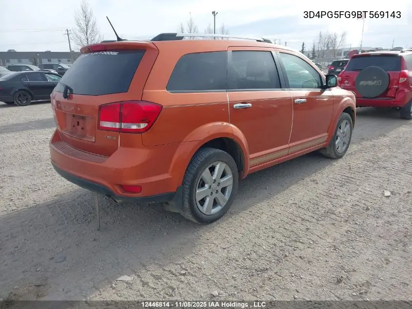 3D4PG5FG9BT569143 2011 Dodge Journey Sxt