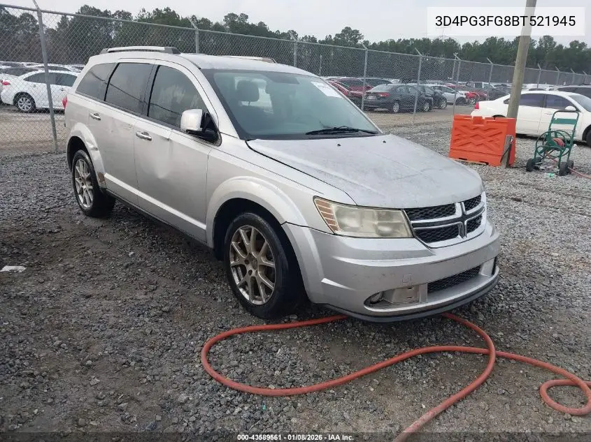 3D4PG3FG8BT521945 2011 Dodge Journey Crew