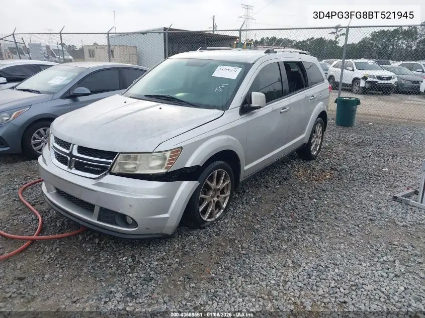 3D4PG3FG8BT521945 2011 Dodge Journey Crew