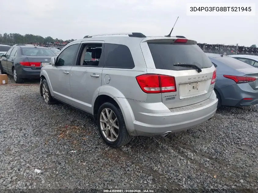 3D4PG3FG8BT521945 2011 Dodge Journey Crew