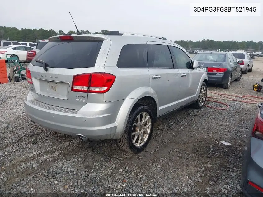 3D4PG3FG8BT521945 2011 Dodge Journey Crew