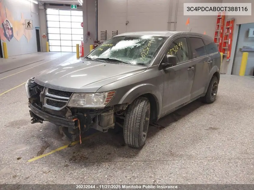 3C4PDCAB0CT388116 2012 Dodge Journey Se