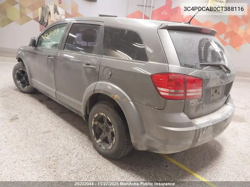 3C4PDCAB0CT388116 2012 Dodge Journey Se