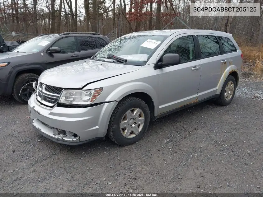 3C4PDCAB8CT205125 2012 Dodge Journey Se/Avp