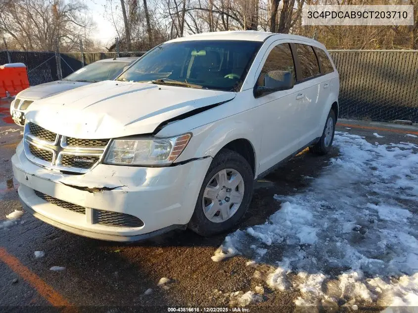 3C4PDCAB9CT203710 2012 Dodge Journey Se/Avp