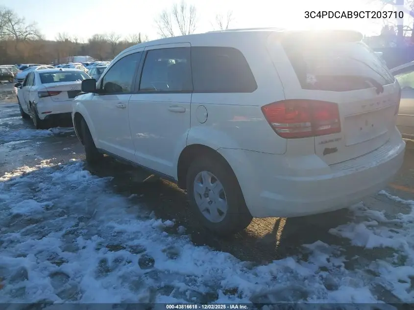 3C4PDCAB9CT203710 2012 Dodge Journey Se/Avp