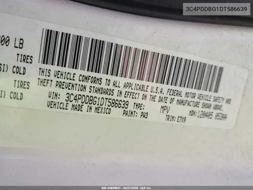 3C4PDDBG1DT586639 2013 Dodge Journey Sxt