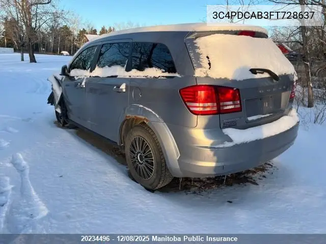 3C4PDCAB3FT728637 2015 Dodge Journey Se
