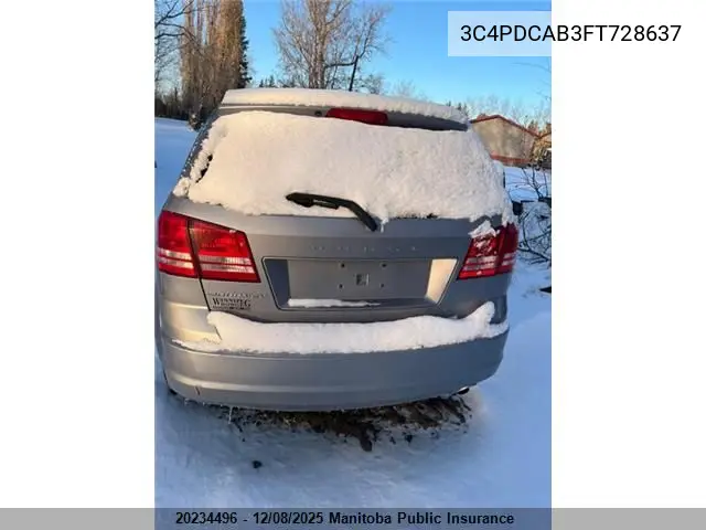 3C4PDCAB3FT728637 2015 Dodge Journey Se