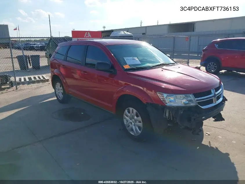 3C4PDCABXFT736153 2015 Dodge Journey American Value Pkg