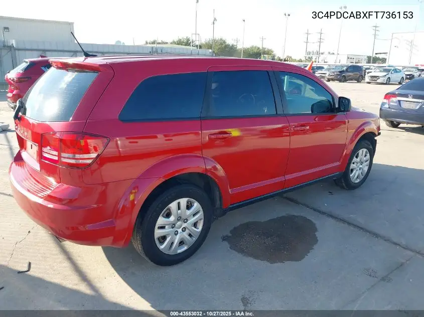 3C4PDCABXFT736153 2015 Dodge Journey American Value Pkg