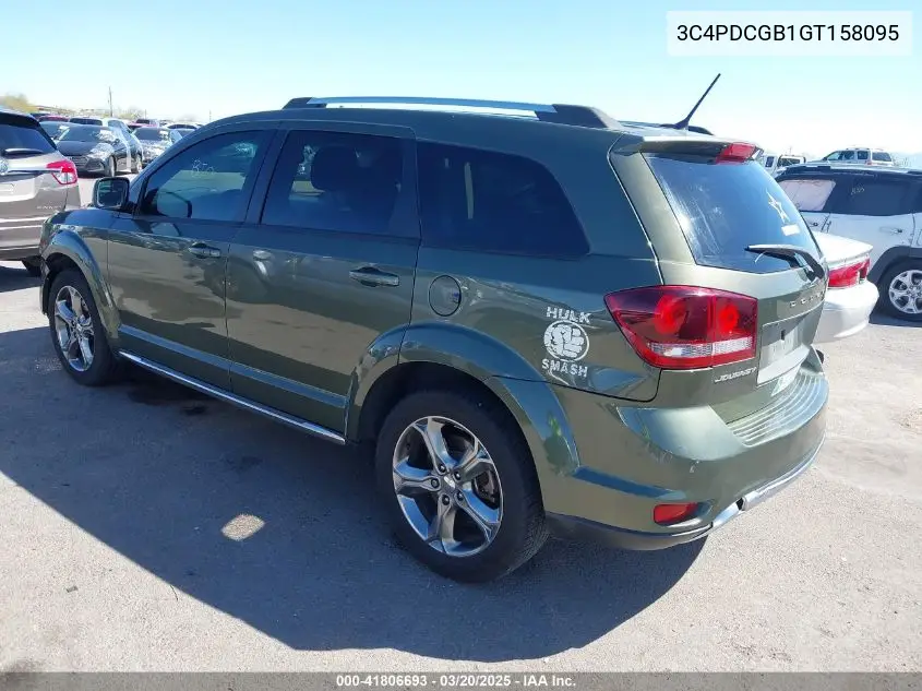 2016 Dodge Journey Crossroad VIN: 3C4PDCGB1GT158095 Lot: 41806693