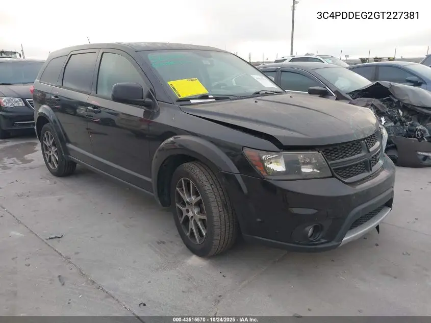 3C4PDDEG2GT227381 2016 Dodge Journey R/T