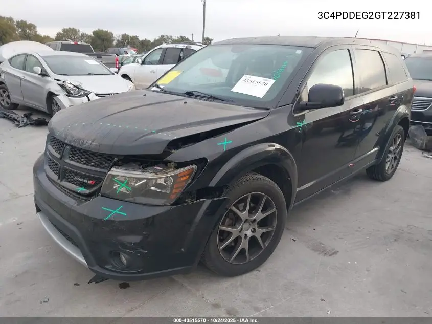 3C4PDDEG2GT227381 2016 Dodge Journey R/T