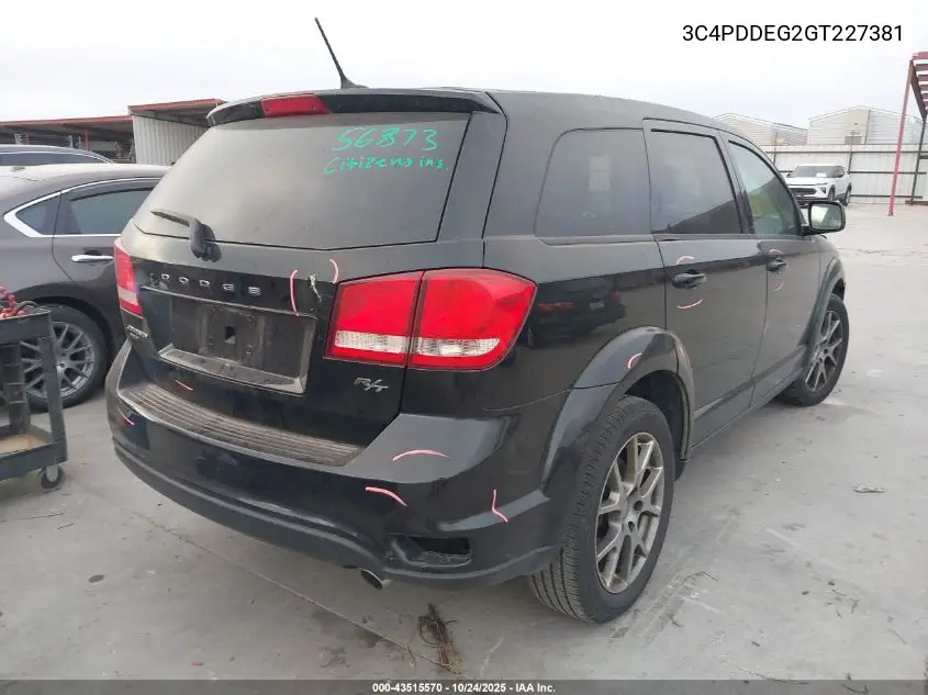 3C4PDDEG2GT227381 2016 Dodge Journey R/T