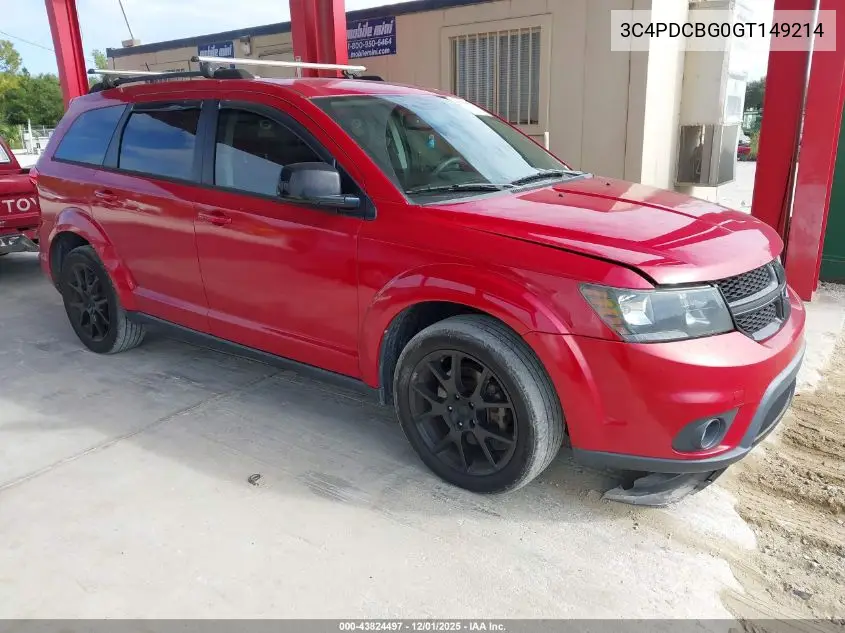 3C4PDCBG0GT149214 2016 Dodge Journey Sxt