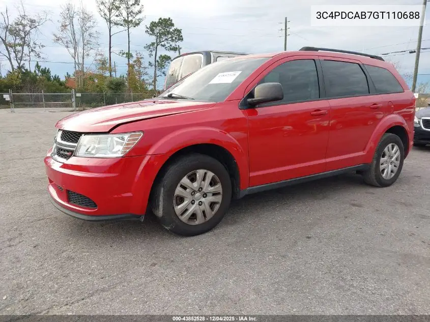 3C4PDCAB7GT110688 2016 Dodge Journey Se