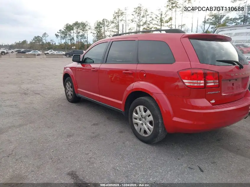 3C4PDCAB7GT110688 2016 Dodge Journey Se