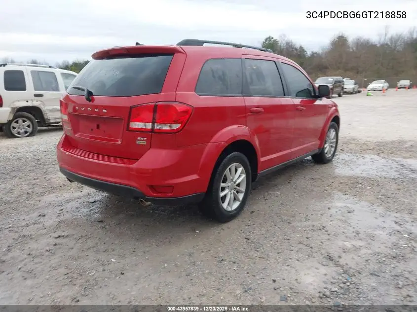 3C4PDCBG6GT218858 2016 Dodge Journey Sxt