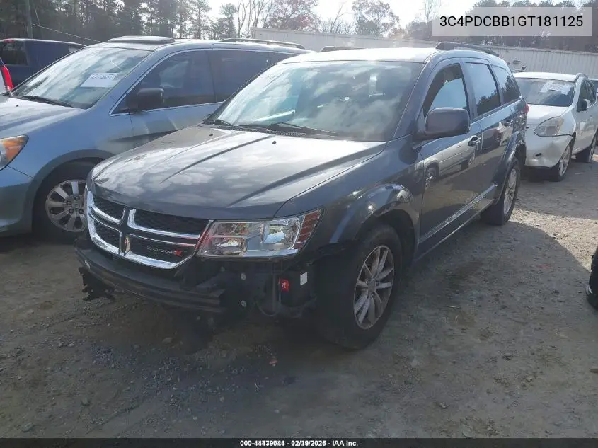 3C4PDCBB1GT181125 2016 Dodge Journey Sxt