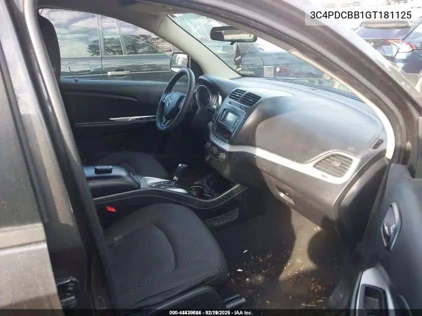 3C4PDCBB1GT181125 2016 Dodge Journey Sxt