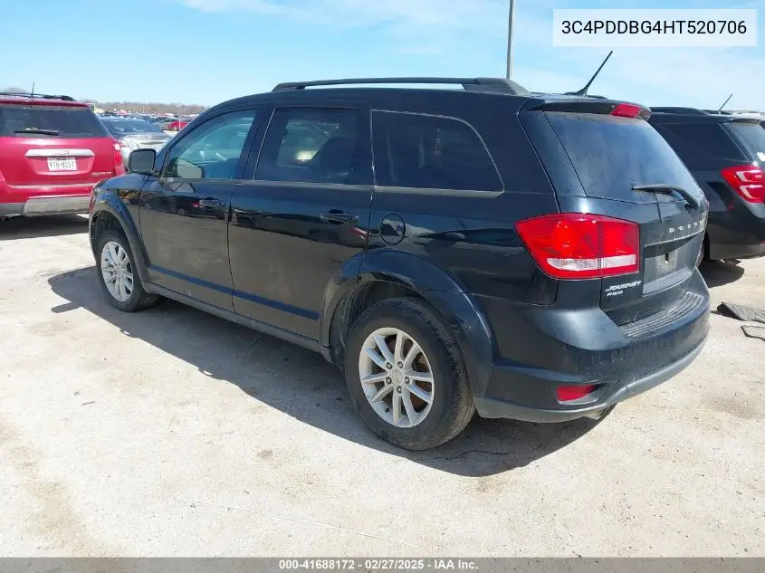 2017 Dodge Journey Sxt Awd VIN: 3C4PDDBG4HT520706 Lot: 41688172