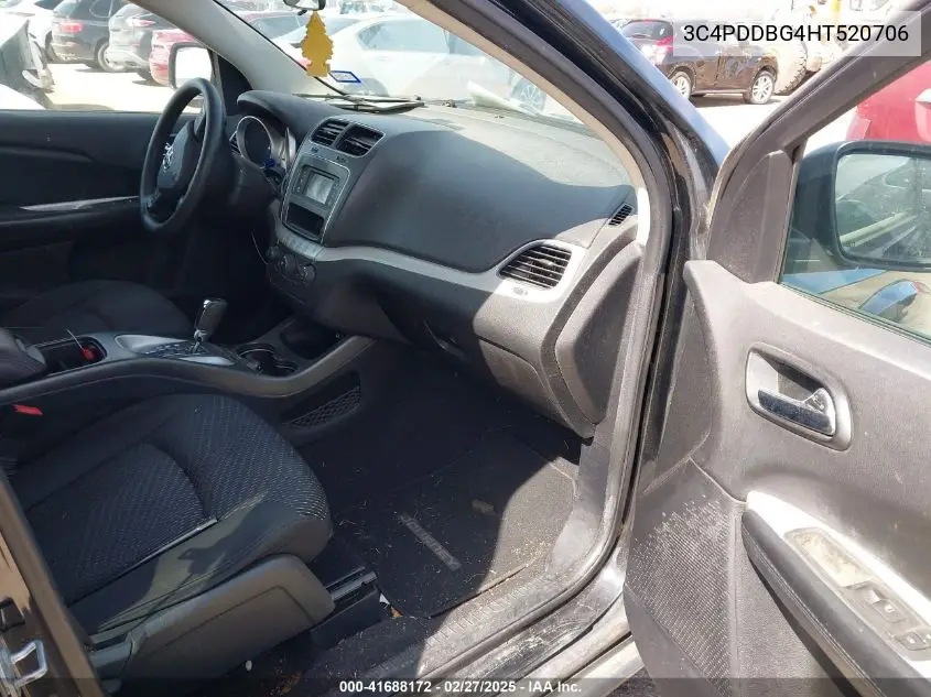 2017 Dodge Journey Sxt Awd VIN: 3C4PDDBG4HT520706 Lot: 41688172