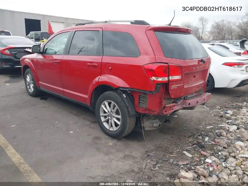 3C4PDDBG2HT618617 2017 Dodge Journey Sxt Awd