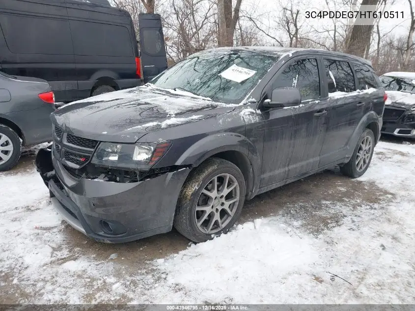 3C4PDDEG7HT610511 2017 Dodge Journey Gt Awd