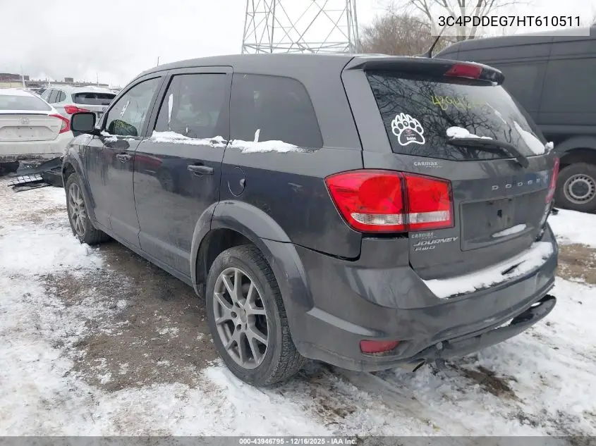 3C4PDDEG7HT610511 2017 Dodge Journey Gt Awd