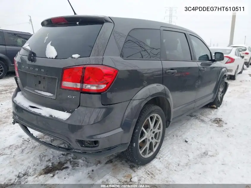 3C4PDDEG7HT610511 2017 Dodge Journey Gt Awd